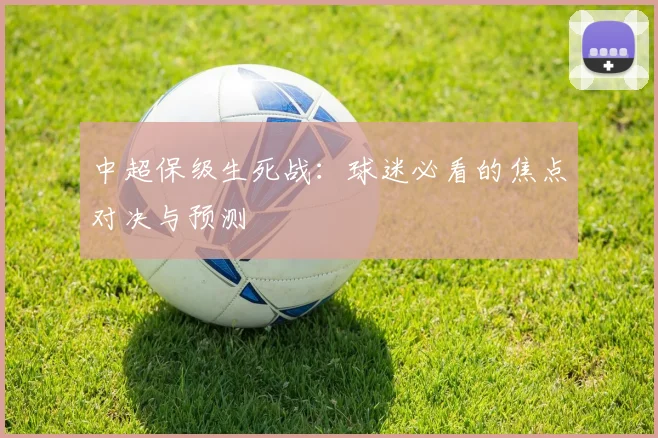 中超保级生死战:球迷必看的焦点对决与预测